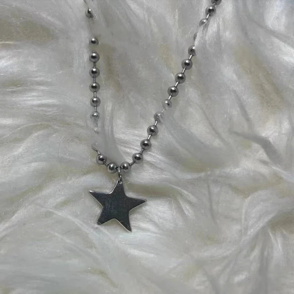 Silver Star Pendant Necklace for Women 1