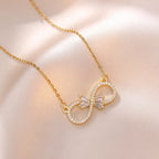 Women's Necklace Infinity Pendant in Zircon