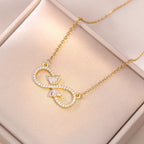 Women's Necklace Infinity Pendant in Zircon