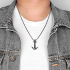 Men's anchor necklace
