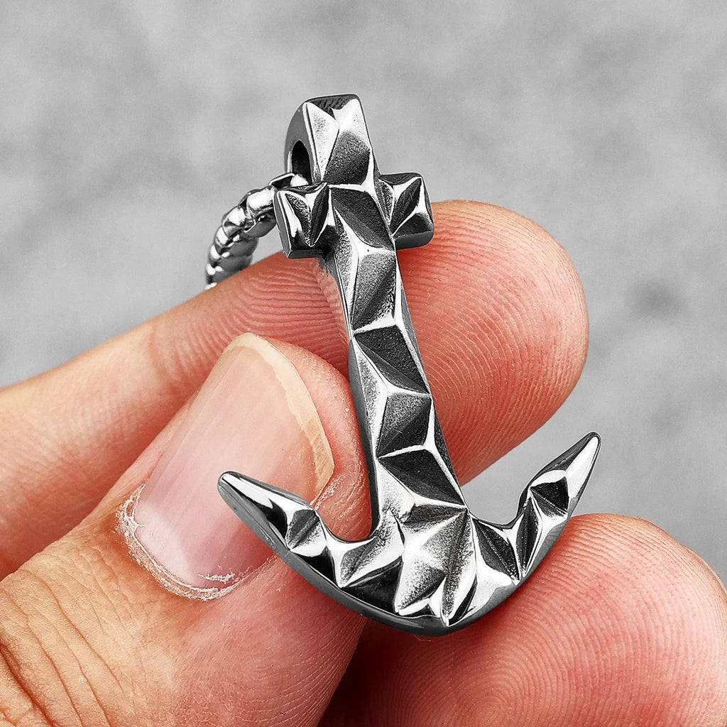 Men's anchor necklace