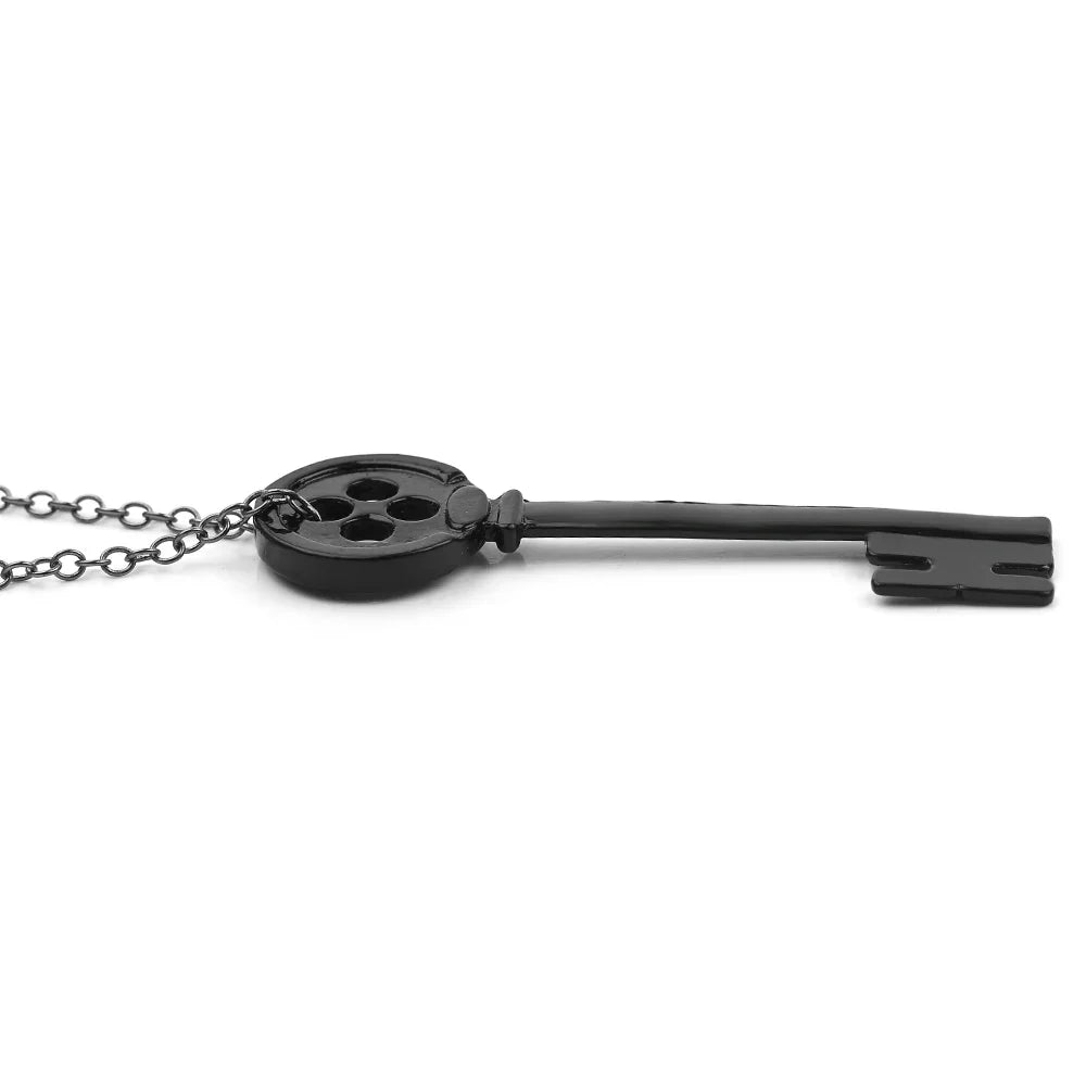 Men's necklace with black key pendant
