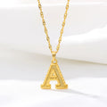 Men's or women's necklace with personalized initial pendant a