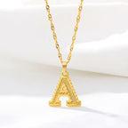 Men's or women's necklace with personalized initial pendant a