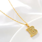 Men's or women's necklace with personalized initial pendant b