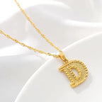 Men's or women's necklace with personalized initial pendant d