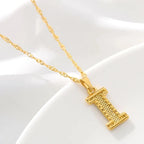 Men's or women's necklace with personalized initial pendant i