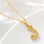 Men's or women's necklace with personalized initial pendant j