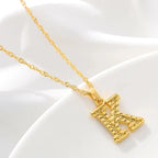Men's or women's necklace with personalized initial pendant k