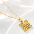 Men's or women's necklace with personalized initial pendant m