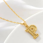 Men's or women's necklace with personalized initial pendant p