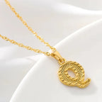 Men's or women's necklace with personalized initial pendant q