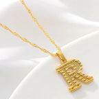 Men's or women's necklace with personalized initial pendant r