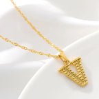 Men's or women's necklace with personalized initial pendant v