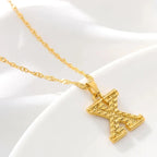 Men's or women's necklace with personalized initial pendant x