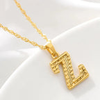 Men's or women's necklace with personalized initial pendant z