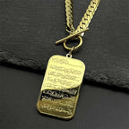 Ayatul Kursi Arabic Islamic pendant choker necklace gold