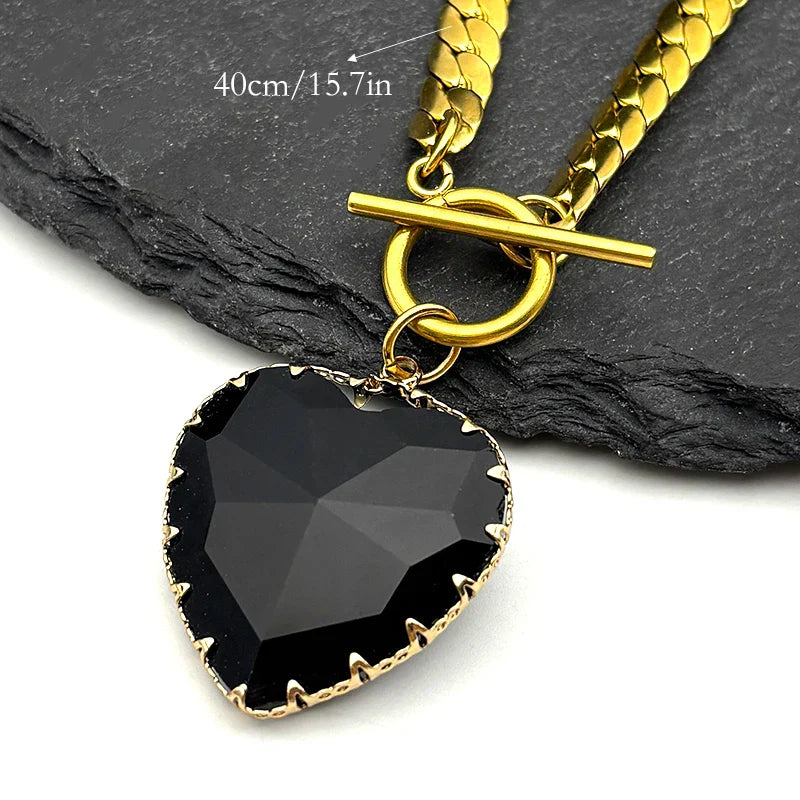 Choker Necklace with Heart Pendant 5