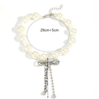 Choker necklace with a rhinestone bow tie pendant