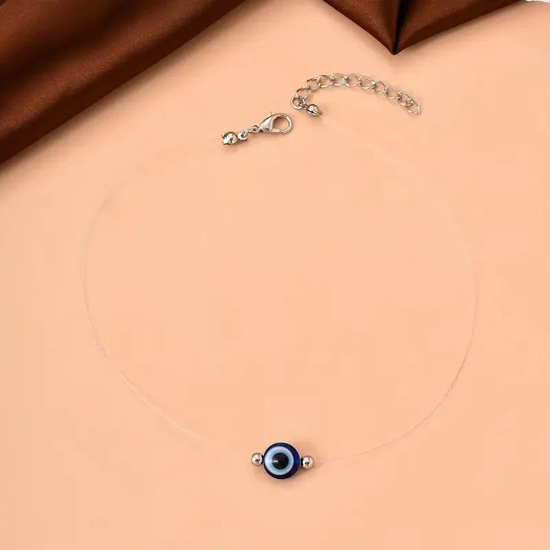 Choker Necklace with Evil Eye Pendant