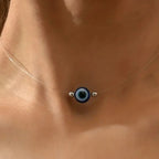 Choker Necklace with Evil Eye Pendant