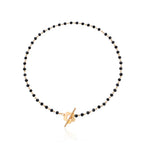 Black and gold Flower Pendant Choker Necklace