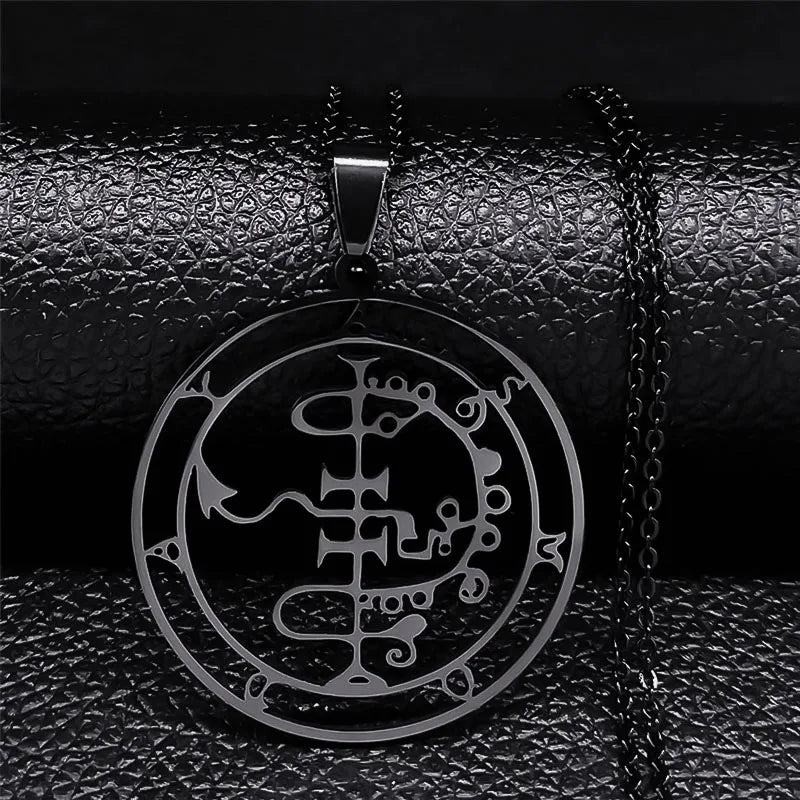 Satanic Necklace Pendant Demonic Spirit Asmoday Black