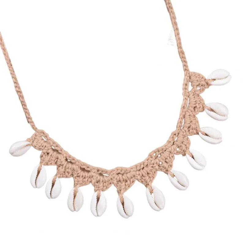 Bohemian Style Choker Necklace Cowrie Shell