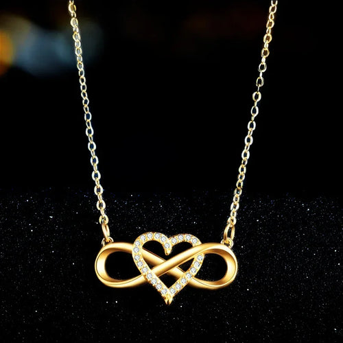 Infinity Symbol Necklace Pendant Woman Heart