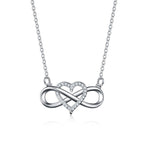 Infinity Symbol Necklace Pendant Woman silver
