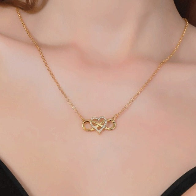 Infinity Symbol Necklace Pendant Woman gold