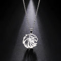 Eagle Head Pendant Necklace Silver