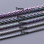 Twisted Necklace with Rainbow Pendant
