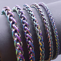 Twisted Necklace with Rainbow Pendant