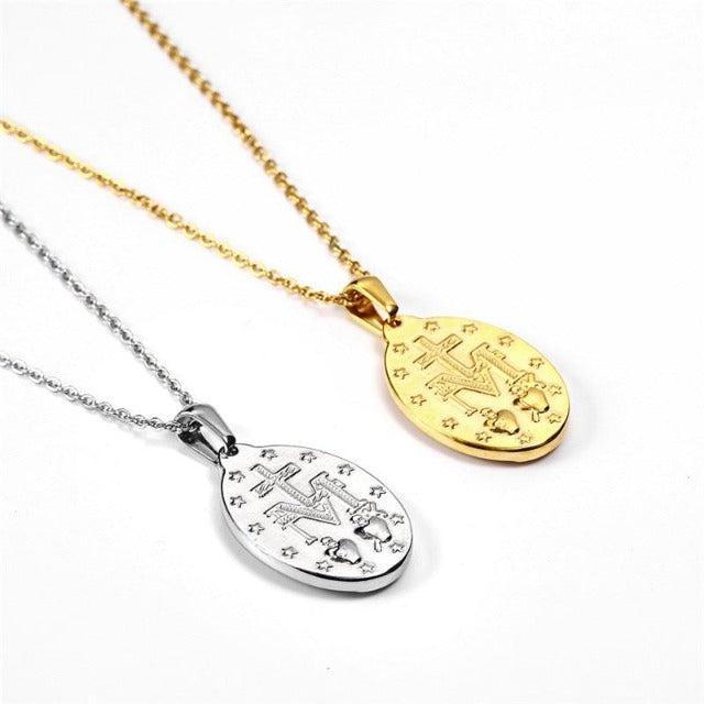 Virgin Mary necklace