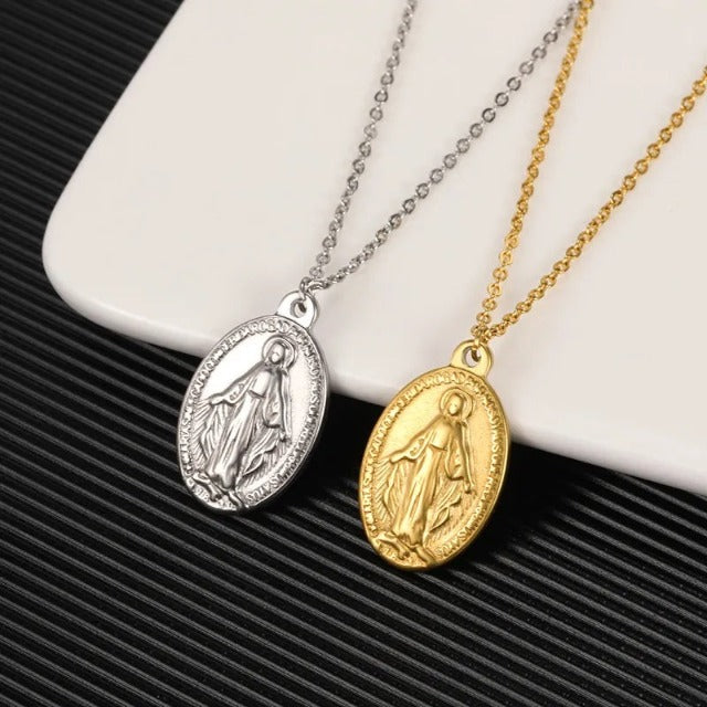 Virgin Mary necklace