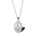 Virgin Mary silver necklace