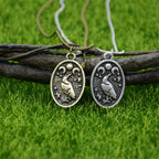 Viking Necklace with Odin's Raven Pendant type 2