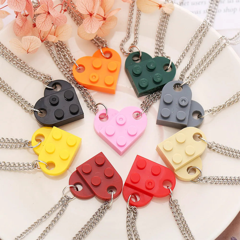 Friend Couple Necklaces Fashion Heart Pendant yellow