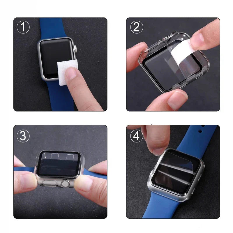 Tempered Glass Case Protection for Apple Watch
