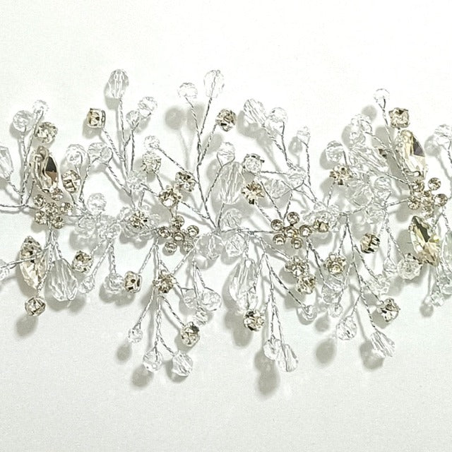 Diamond and Flower Wedding Tiara