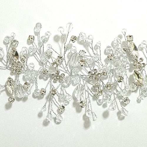 Diamond and Flower Wedding Tiara