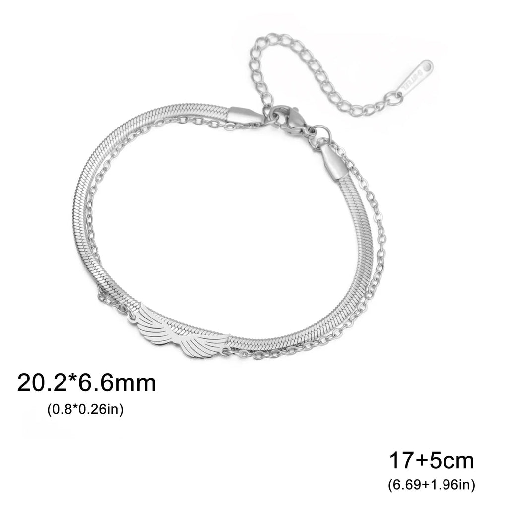 Double Angel Wings Bracelet