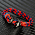 Double Anchor Bracelet Red
