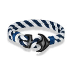 Double Anchor Bracelet White and Blue