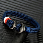 Double Anchor Bracelet Blue