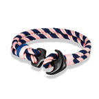 Double Anchor Bracelet Pink