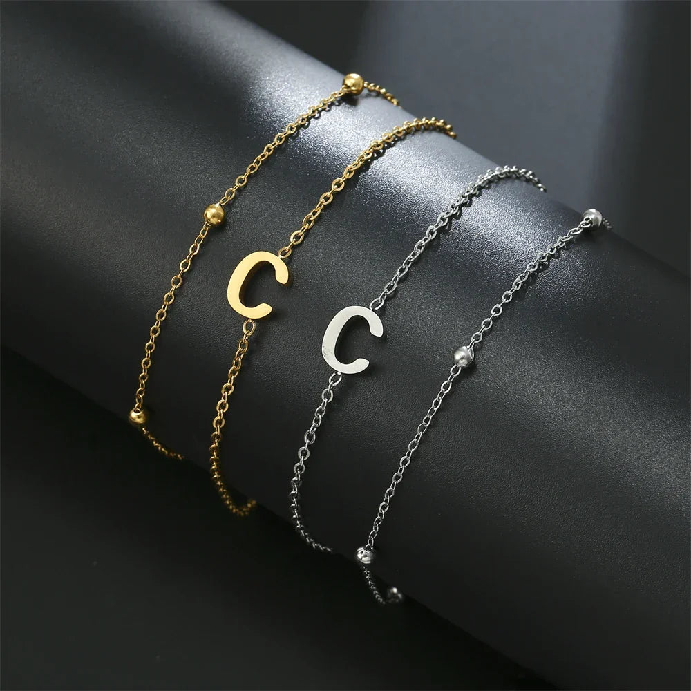 Double initial letter bracelet