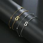 Double initial letter bracelet
