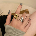 Elegant Water Drop Ring Band silver
